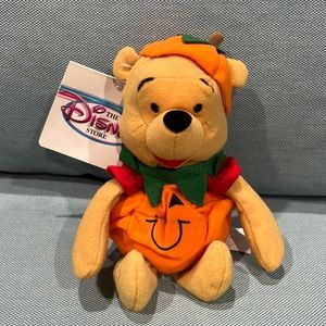 3/$25 The Disney Store Halloween Pumpkin Pooh, mini beanbag 8"